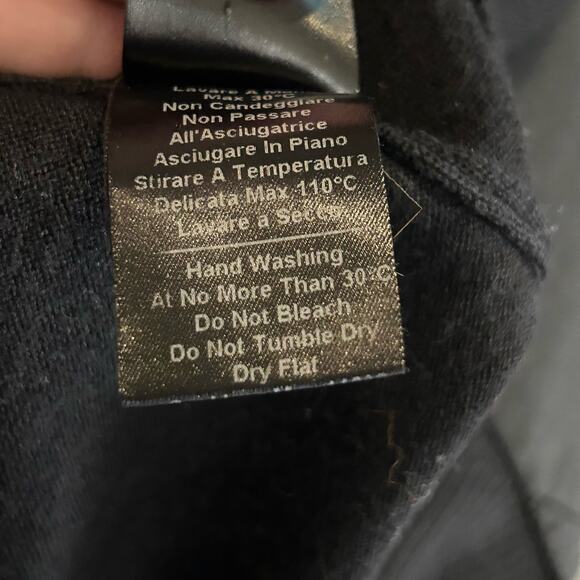 Alpha Studio Sweater Fine Merino Wool Black Turtleneck Long Sleeve Size 44/US L - Picture 3 of 11